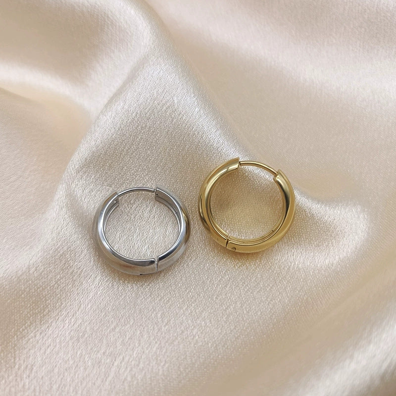 Sterling Silver Zirconia Hoop Earrings