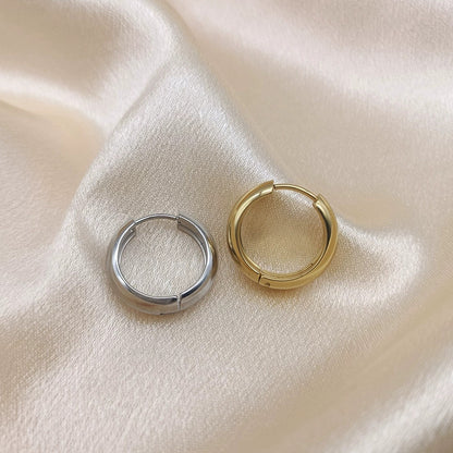 Sterling Silver Zirconia Hoop Earrings