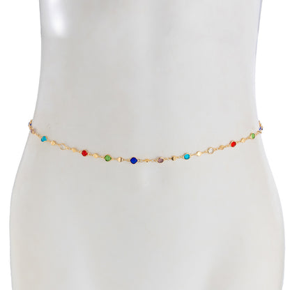 Colorful Bohemian Gemstone Waist Chain for Women