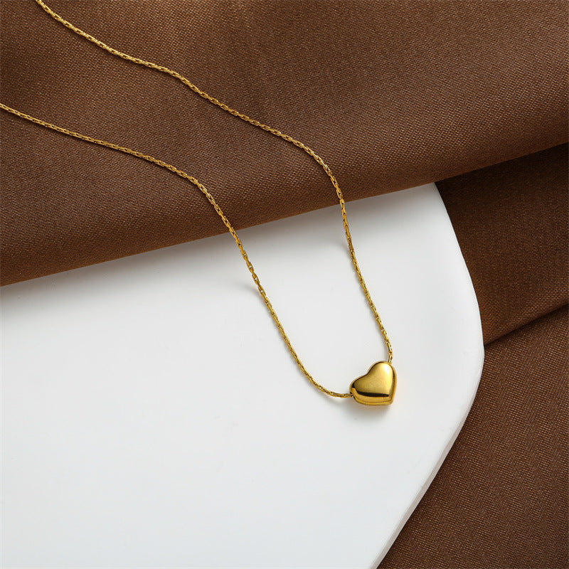 Heart-Shaped Gold Necklace for Women
