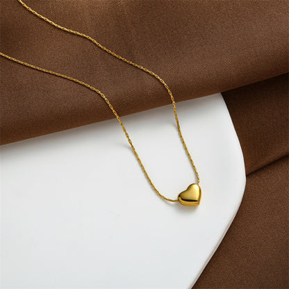 Heart-Shaped Gold Necklace for Women