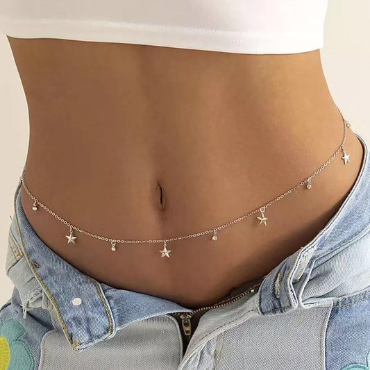 Stylish Star-Pendant Waist Chain for Beach & Summer