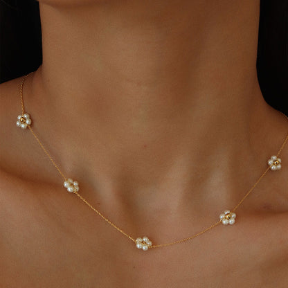 Daisy Pearl Necklace for Women