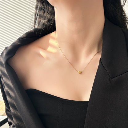 Heart-Shaped Gold Necklace for Women