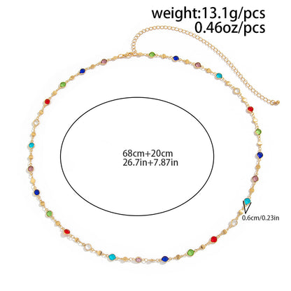 Colorful Bohemian Gemstone Waist Chain for Women