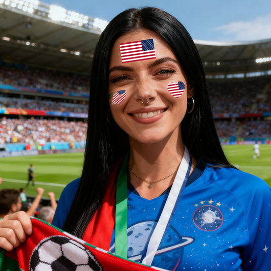 2026 World Cup Flag Face Tattoo Stickers for FIFA Fans