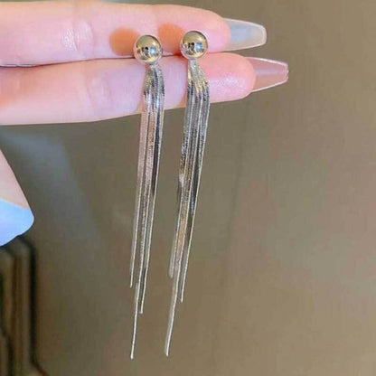 Long Gold Tassel Earrings for Daily Wear and Special Occasions