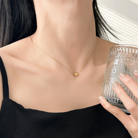 Heart-Shaped Gold Necklace for Women