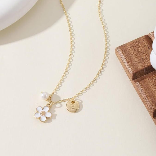 14K Gold A-Z Initial Necklace for Women/Girls – Flower Girl Proposal & Bridal Shower Gift