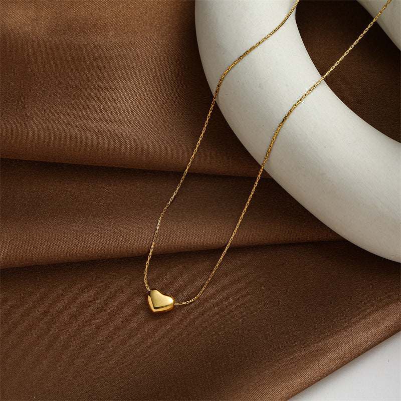 Heart-Shaped Gold Necklace for Women