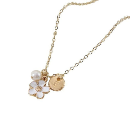 14K Gold A-Z Initial Necklace for Women/Girls – Flower Girl Proposal & Bridal Shower Gift