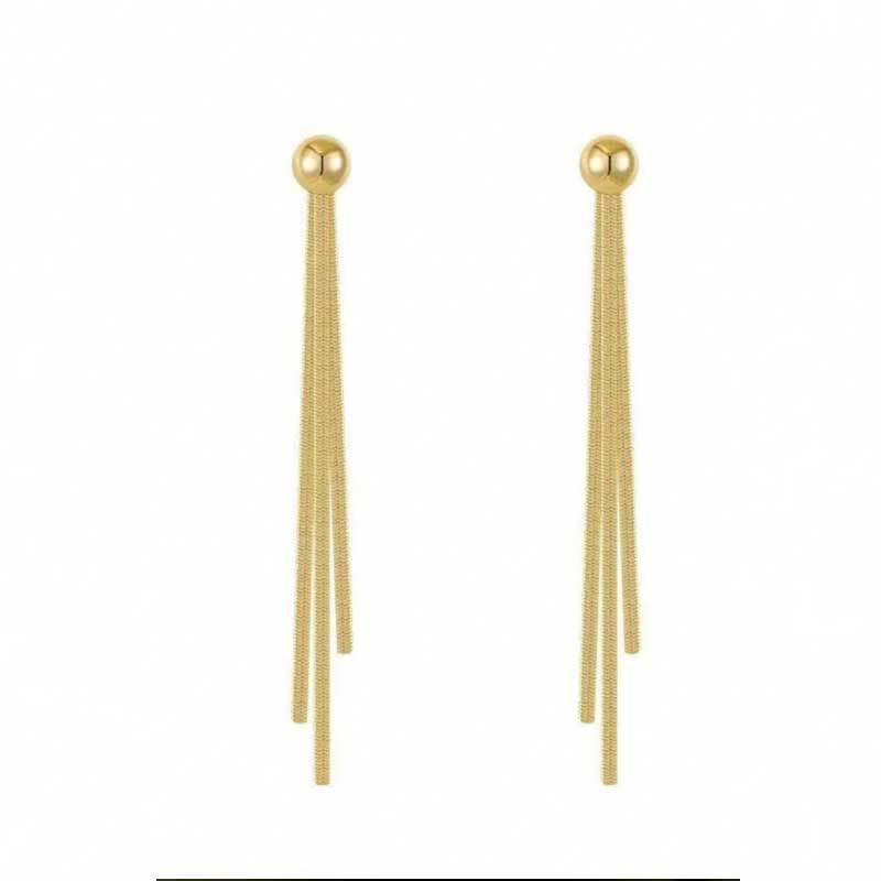 Long Gold Tassel Earrings for Daily Wear and Special Occasions