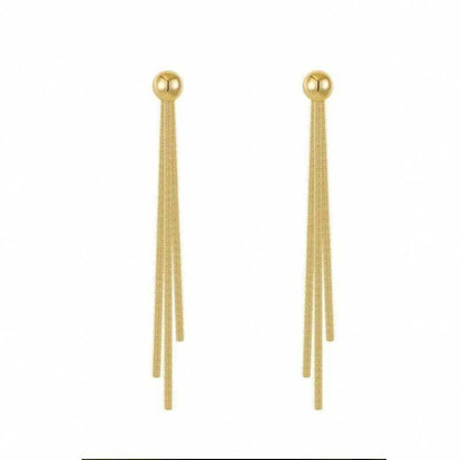 Long Gold Tassel Earrings for Daily Wear and Special Occasions