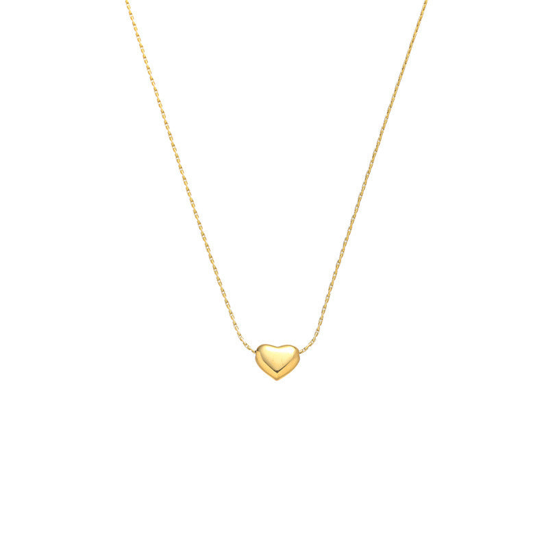 Heart-Shaped Gold Necklace for Women