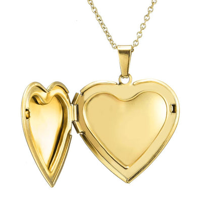 Heart Shaped Locket Necklace - Hold Photos, Perfect Birthday Gift