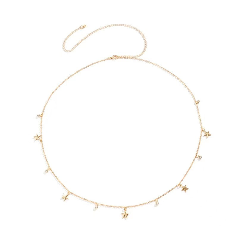 Stylish Star-Pendant Waist Chain for Beach & Summer