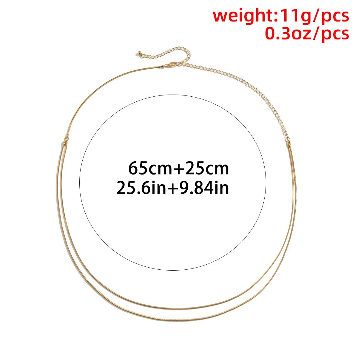 Double-Layered Gold Waist Chain for Women