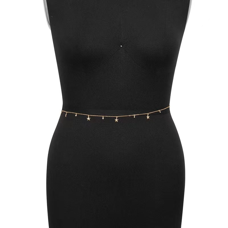 Stylish Star-Pendant Waist Chain for Beach & Summer