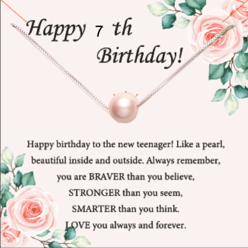 Pink Pearl Necklace as Perfect 7th Birthday Gift for Girls - Stylish & Meaningful girl Jewelry
