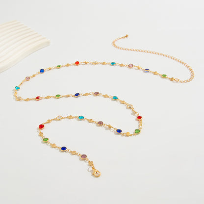 Colorful Bohemian Gemstone Waist Chain for Women