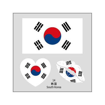 2026 World Cup Flag Face Tattoo Stickers for FIFA Fans