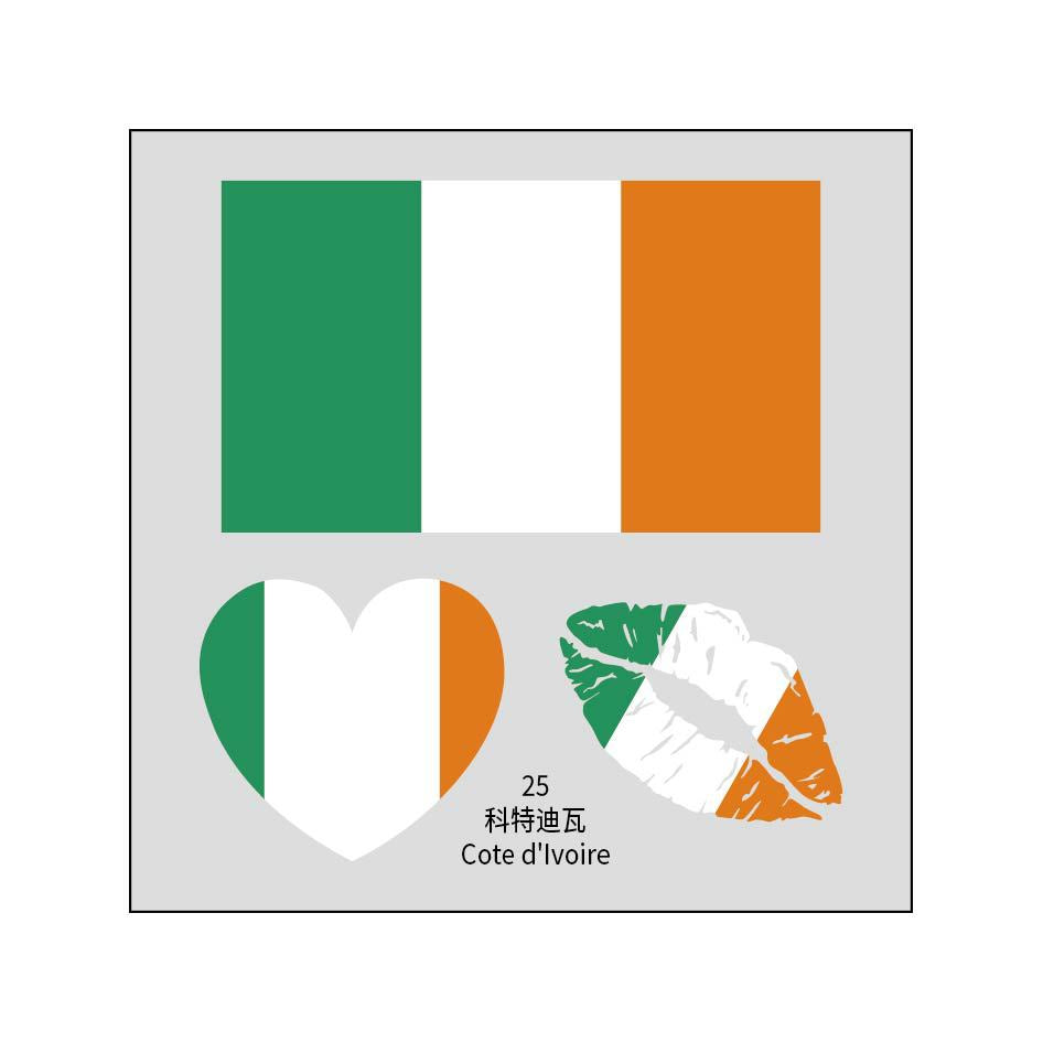2026 World Cup Flag Face Tattoo Stickers for FIFA Fans