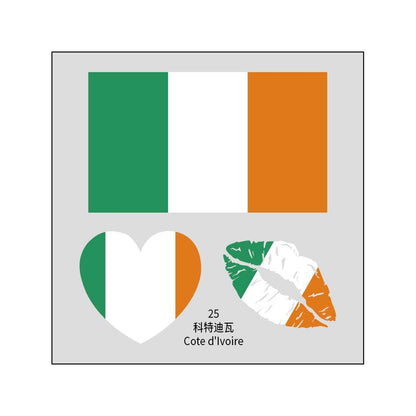 2026 World Cup Flag Face Tattoo Stickers for FIFA Fans