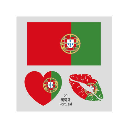 2026 World Cup Flag Face Tattoo Stickers for FIFA Fans