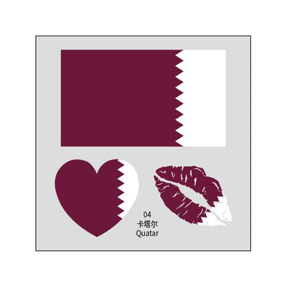 2026 World Cup Flag Face Tattoo Stickers for FIFA Fans