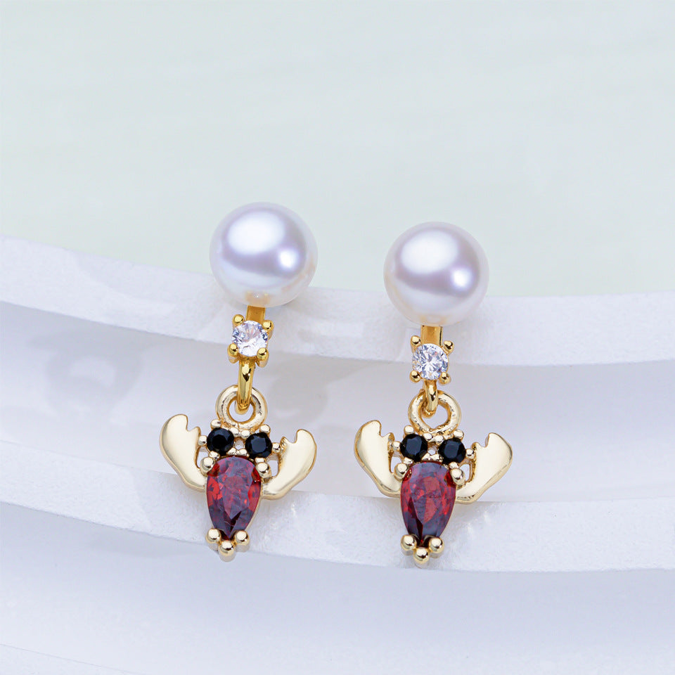 Rainbow Pearl Earrings for Women | Colorful Gemstone Jewelry